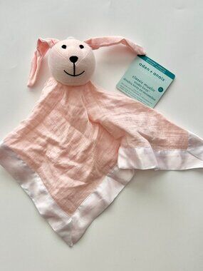 NWT Aden + Anais Pink Bunny Rabbit Cotton Muslim Plush Blanket Lovey